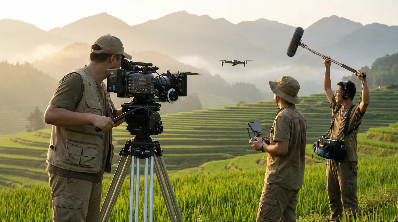 黑丝海角社区栏目云南梯田纪录片拍摄团队